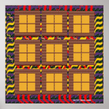 Modelo do brilho de DIY Windows - sua texto ou ima Pôsteres