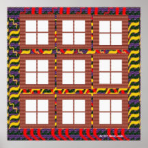 Modelo do brilho de DIY Windows - sua texto ou ima Poster