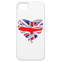 Modelo do iPhone 5 de Grâ Bretanha do amor da fita Capas De iPhone 5 Case-Mate