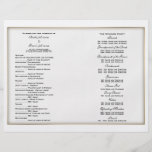 Modelo do programa do casamento (quatro) panfletos personalizado