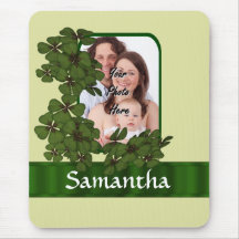 Modelo irlandês da foto do trevo mouse pad