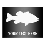 Modelo Largemouth da pesca da perda Cartao Postal