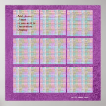 Modelo macio roxo de DIY - sua texto ou imagem Posters