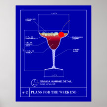 Modelo para um nascer do sol do Tequila Posters