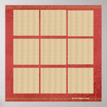 Modelo vermelho do ouro de DIY - sua texto ou imag Impressão