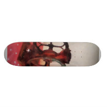 Moedor de café no Tablecloth vermelho Skates Personalizados