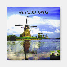 MOINHOS DE VENTO DE KINDERDIJK, PAÍSES BAIXOS IMA DE GELADEIRA