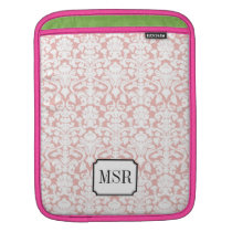 Monograma branco cor-de-rosa empoeirado da letra d capas para ipad da rickshaw