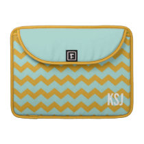 Monograma do costume da cerceta do amarelo do test capas para macbook da rickshaw