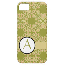 Monograma do ~ do damasco capa de iPhone 5 Case-Mate
