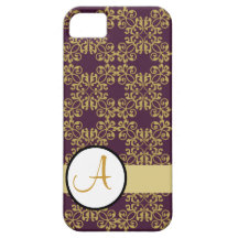 Monograma do ~ do damasco iPhone 5 capas