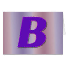 Monograma do roxo de B Cartão