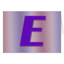 Monograma do roxo de E Cartão