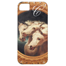 Monograma dos cavalos do Chariot do Pharaoh Capa iPhone 5 Case-Mate