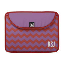 Monograma feito sob encomenda roxo vermelho do tes capas para macbook da rickshaw