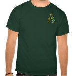 Monograma irlandês A do ouro Camisetas
