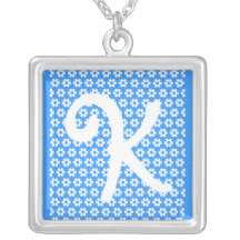 Monograma K Colar Personalizado