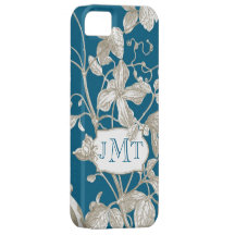 Monograma personalizado, videira de florescência b capa de iPhone 5 Case-Mate