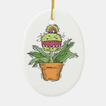 monstro engraçado da planta do flytrap ornamentos