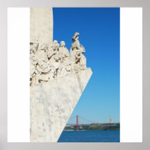 Monumento das descobertas do mar em Lisboa, Portug Poster