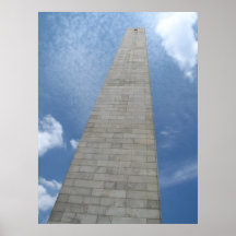 Monumento do monte de depósito em Boston Poster