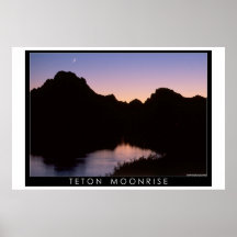 Moonrise de Teton Impressão