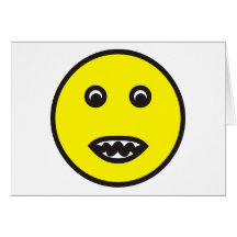 mordido smilie biting cartão