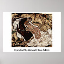 Morte e a mulher por Egon Schiele Impressão