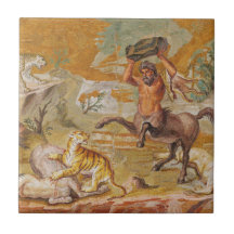 Mosaico do centauro que mata um tigre 100AD-200AD Azulejo