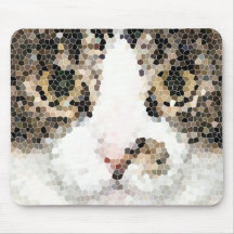 Mosaico do gato mouse pads
