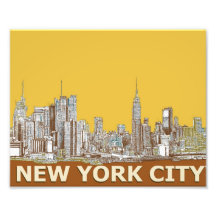Mostarda do açafrão de NYC Impressão De Fotos