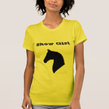Mostre a menina de cor eqüino camiseta