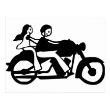 motocicleta cartao postal