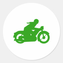 Motocicleta velha do vintage adesivos redondos