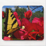 Mousepad - Butterlfly que sugam em uma flor tapetes para ratos