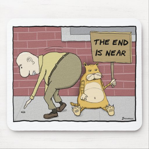 Mousepad engraçado do gato: A extremidade está pró
