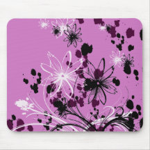 Mousepad floral abstrato