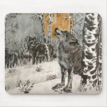 Mousepad lunático dos lobos