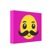 Moustache de Kawaii do sorriso Impressão Em Canvas