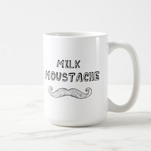 Moustache do leite canecas
