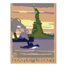 Mudança de endereço, estátua da liberdade NYC do v Cartões Postais