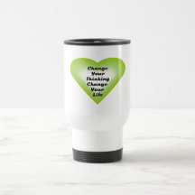 Mude sua mudança de pensamento sua vida caneca