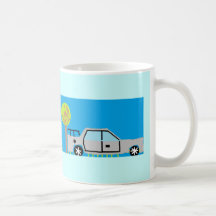 Mug desenhos de menino automóveis caneca