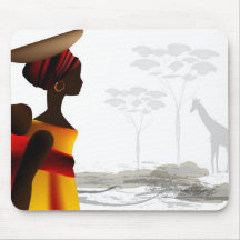 mulher africana mousepad