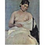 Mulher assentada com caixa desencapada, por Corot  Foto Escultura