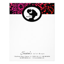 Mulher colorida da borboleta do cabeçalho dos term papeis de carta personalizados