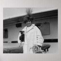 Mulher com cão minúsculo, 1910s impressão