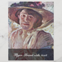 Mulher com Rosenhut (retrato de Charlotte Berend Panfleto Personalizado