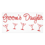MultiMartini-GroomsDaughter-Vermelho Cartões Com Fotos