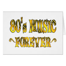 música 80s para sempre cartao